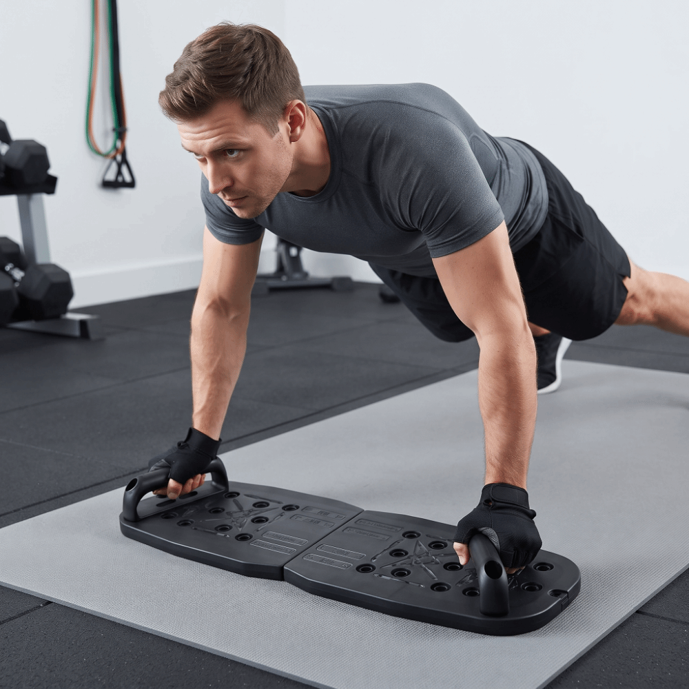 Push Up Board - Tavola per flessioni antiscivolo, portatile, pieghevole,